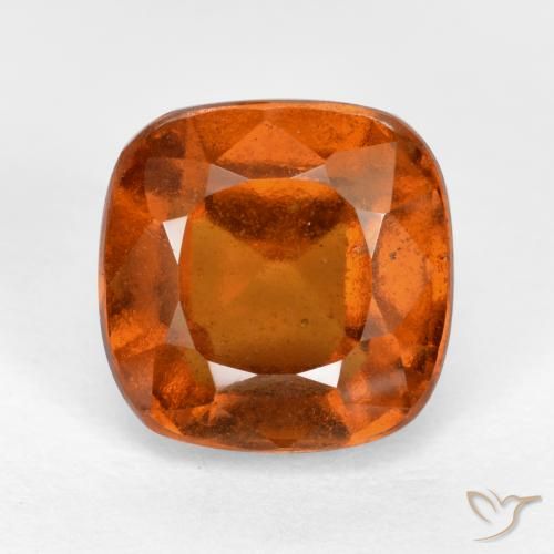 2.42ct Naturale Arancio medio-scuro Granato hessonite, Cuscino, VS-SI