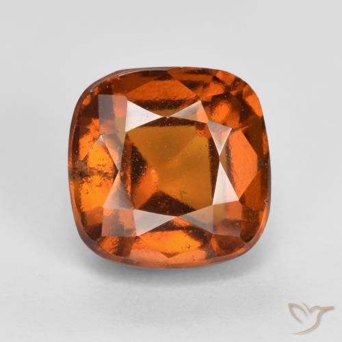2.46ct Naturale Arancio medio-scuro Granato hessonite, Cuscino, VS-SI
