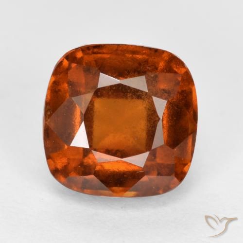 2.34ct Naturale Arancione rossastra Granato hessonite, Cuscino, VS-SI