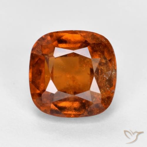 2.31ct Naturale Arancione scuro Granato hessonite, Cuscino, SI
