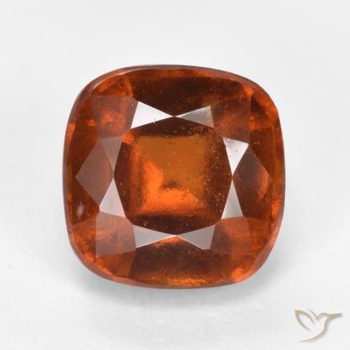 2.42ct Naturale Arancione scuro Granato hessonite, Cuscino, VS-SI