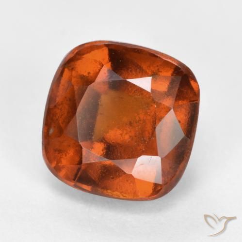 Granato hessonite Arancione scuro naturale da 2.42 ct, Cuscino, VS-SI