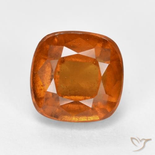 2.66ct Naturale Arancione scuro Granato hessonite, Cuscino, VS-SI