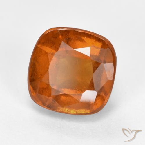 Granato hessonite Arancione scuro naturale da 2.66 ct, Cuscino, VS-SI