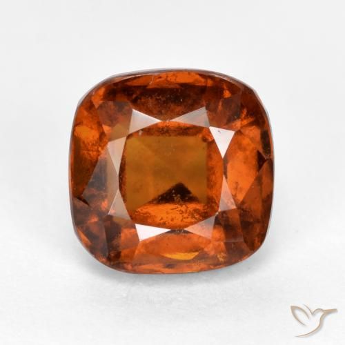 2.43ct Naturale Arancione Ambra Granato hessonite, Cuscino, VS-SI