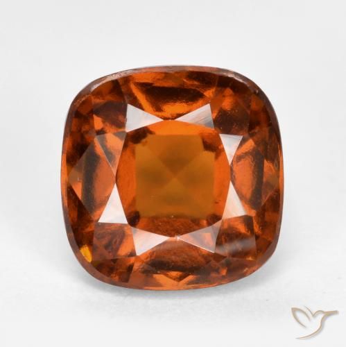 2.36ct Naturale Arancio Medio Granato hessonite, Cuscino, VS-SI, Photo A