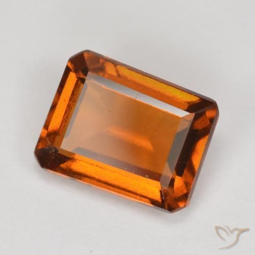 Granato hessonite Arancio medio-scuro naturale da 2.07 ct, Ottagonale / Taglio smeraldo, VS