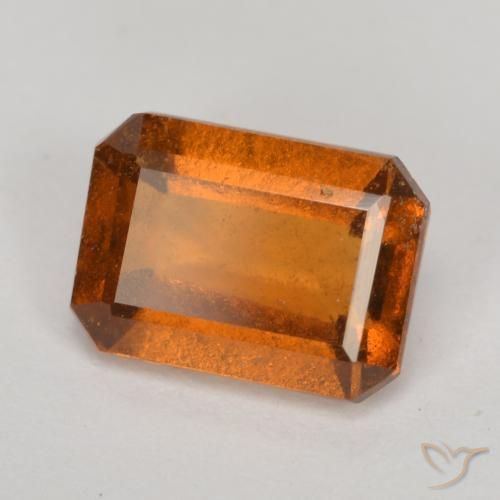 Granato hessonite Arancio medio-scuro naturale da 1.50 ct, Ottagonale / Taglio smeraldo, VS-SI