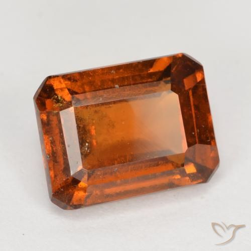 Granato hessonite Arancione scuro naturale da 2.30 ct, Ottagonale / Taglio smeraldo, VS-SI
