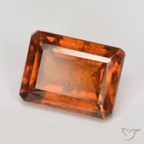 Granato hessonite Arancione rossastra naturale da 2.16 ct, Ottagonale / Taglio smeraldo, SI