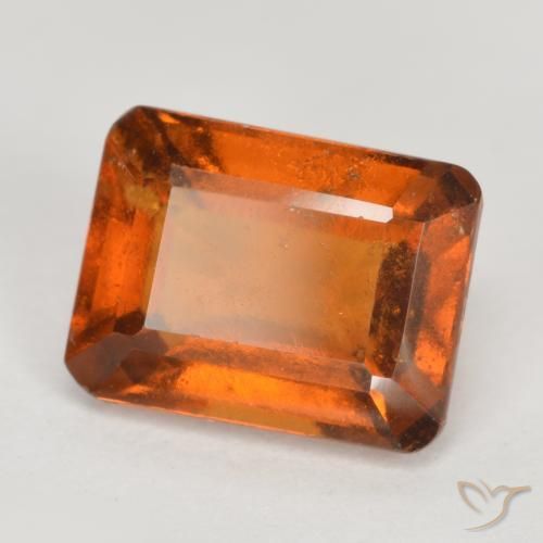 Granato hessonite Arancio medio-scuro naturale da 2.24 ct, Ottagonale / Taglio smeraldo, VS-SI