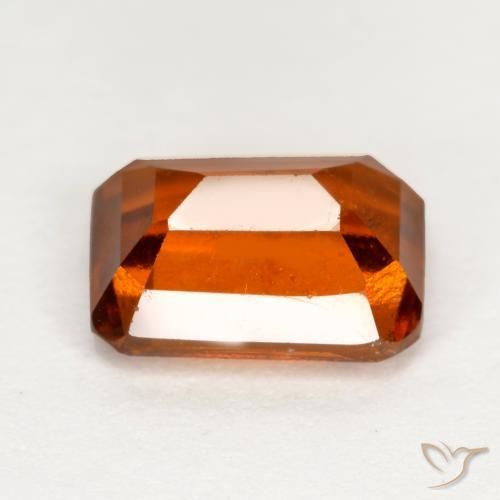 Granato hessonite Arancione rossastra naturale da 2.06 ct, Ottagonale / Taglio smeraldo, VS-SI