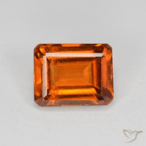 2.21ct Naturale Arancione rossastra Granato hessonite, Ottagonale / Taglio smeraldo, VS-SI, Photo A