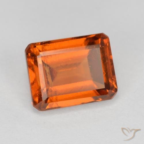 Granato hessonite Arancione rossastra naturale da 2.21 ct, Ottagonale / Taglio smeraldo, VS-SI