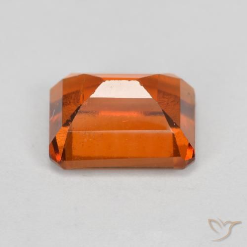 Granato hessonite Arancione rossastra naturale da 2.21 ct, Ottagonale / Taglio smeraldo, VS-SI