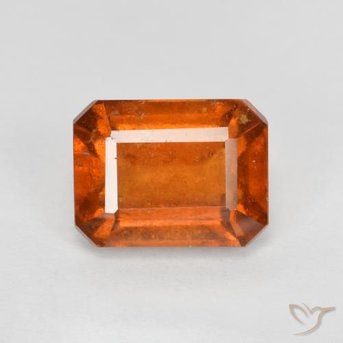 2.55ct Naturale Arancio Medio Granato hessonite, Taglio smeraldo, SI