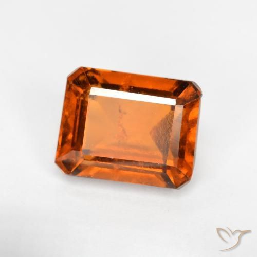 Granato hessonite Arancione rossastra naturale da 2.14 ct, Ottagonale / Taglio smeraldo, SI