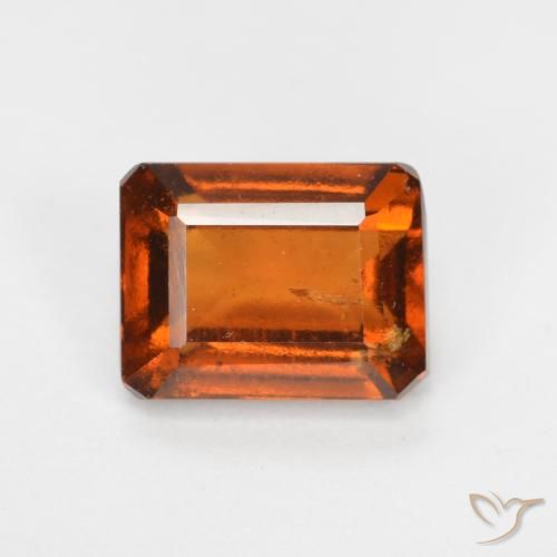 2.28ct Naturale Arancione scuro Granato hessonite, Taglio smeraldo, SI