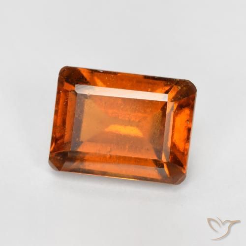 Granato hessonite Arancione rossastra naturale da 2.28 ct, Ottagonale / Taglio smeraldo, VS-SI