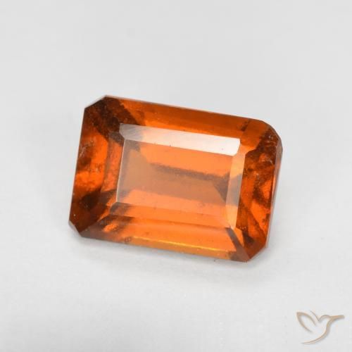Granato hessonite Arancia Fuoco naturale da 1.94 ct, Ottagonale / Taglio smeraldo, SI