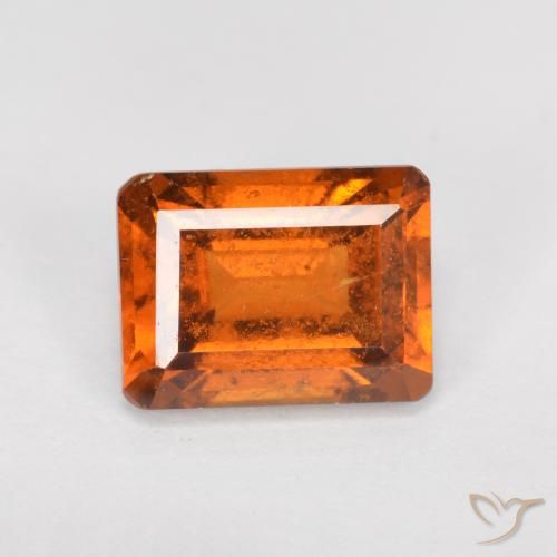 Granato hessonite Arancione scuro naturale da 2.27 ct, Ottagonale / Taglio smeraldo, SI