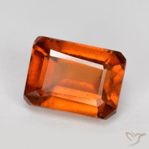 Granato hessonite Arancia Fuoco naturale da 1.57 ct, Ottagonale / Taglio smeraldo, VS-SI