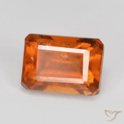 Granato hessonite Arancione scuro naturale da 1.76 ct, Ottagonale / Taglio smeraldo, SI