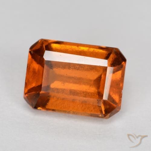 Granato hessonite Arancia Fuoco naturale da 1.45 ct, Ottagonale / Taglio smeraldo, VS-SI