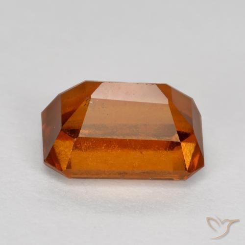 Granato hessonite Arancia Fuoco naturale da 1.45 ct, Ottagonale / Taglio smeraldo, VS-SI