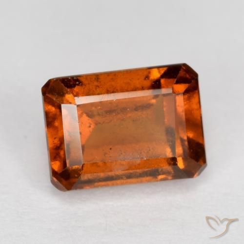 Granato hessonite Arancione scuro naturale da 1.65 ct, Ottagonale / Taglio smeraldo, VS-SI