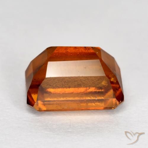 Granato hessonite Arancione scuro naturale da 1.65 ct, Ottagonale / Taglio smeraldo, VS-SI