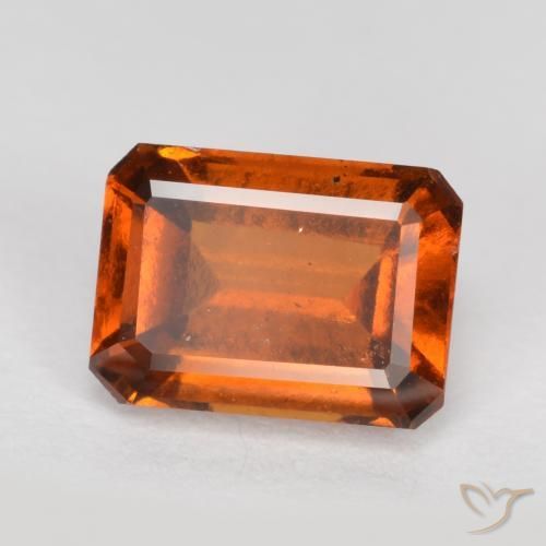 Granato hessonite Arancione Ambra naturale da 1.37 ct, Ottagonale / Taglio smeraldo, VS