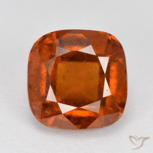 2.18ct Naturale Arancia Fuoco Granato hessonite, Cuscino, VS-SI