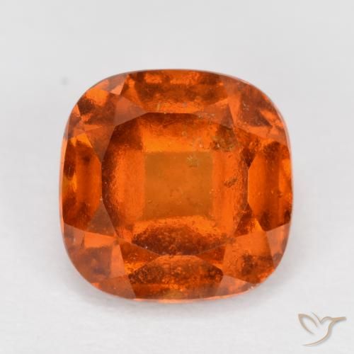 2.02ct Naturale Arancione Ambra Granato hessonite, Cuscino, SI