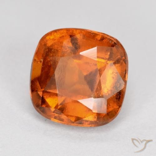 Granato hessonite Arancione scuro naturale da 2.00 ct, Cuscino, VS-SI