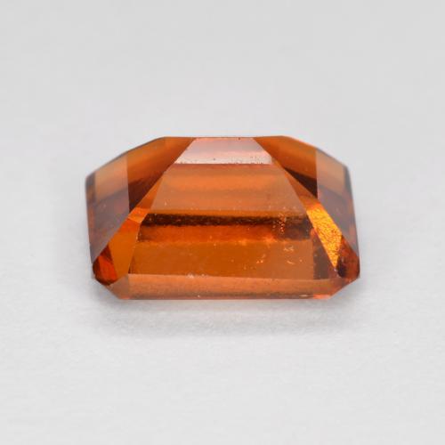 Granato essonite naturale arancione da 1,32 ct, taglio smeraldo, VVS-VS