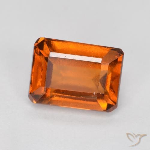 Granato hessonite Arancio Medio naturale da 1.44 ct, Ottagonale / Taglio smeraldo, VVS-VS