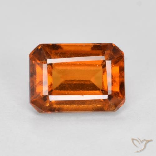 Granato hessonite Arancio Medio naturale da 1.34 ct, Ottagonale / Taglio smeraldo, VS-SI