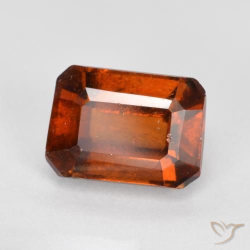 Granato hessonite Arancione Ambra naturale da 1.72 ct, Ottagonale / Taglio smeraldo, VS-SI