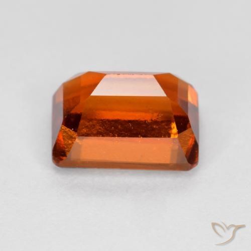 Granato hessonite Arancione rossastra naturale da 1.47 ct, Ottagonale / Taglio smeraldo, VS