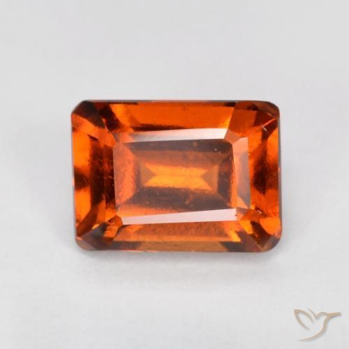Granato hessonite Arancione Ambra naturale da 1.38 ct, Ottagonale / Taglio smeraldo, VVS-VS