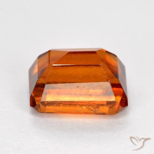 Granato hessonite Arancione rossastra naturale da 1.62 ct, Ottagonale / Taglio smeraldo, VS