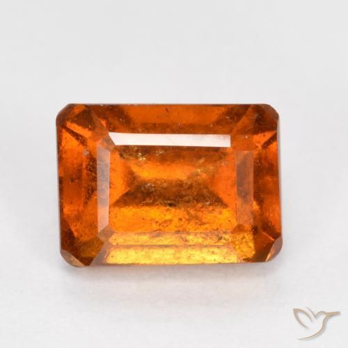 Granato hessonite Arancio Medio naturale da 1.64 ct, Ottagonale / Taglio smeraldo, SI