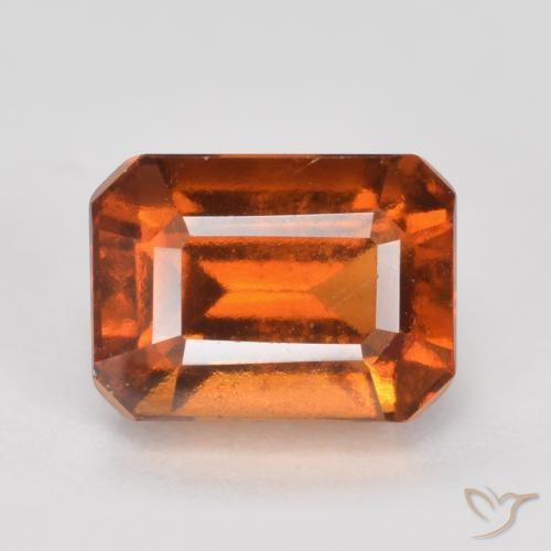1.83ct Naturale Arancione scuro Granato hessonite, Taglio smeraldo, VS
