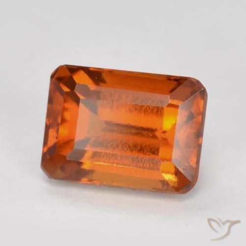 Granato hessonite Arancione Ambra naturale da 1.54 ct, Ottagonale / Taglio smeraldo, VVS-VS