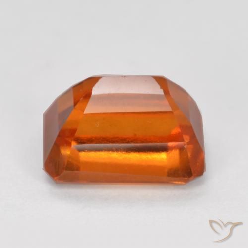 Granato hessonite Arancione Ambra naturale da 1.54 ct, Ottagonale / Taglio smeraldo, VVS-VS