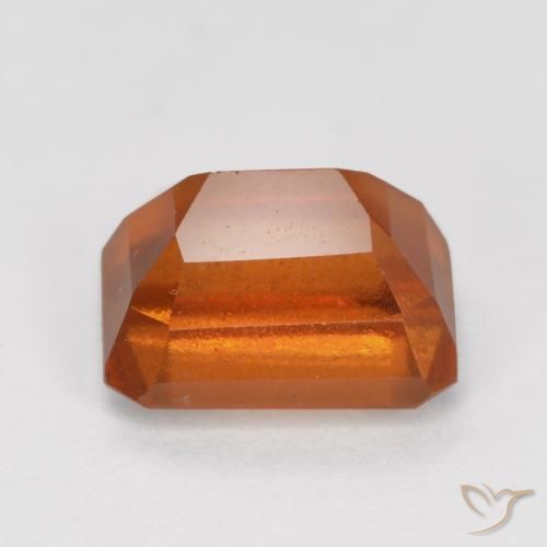 Granato hessonite Arancione rossastra naturale da 1.58 ct, Ottagonale / Taglio smeraldo, SI