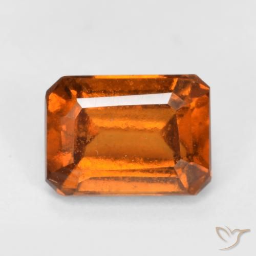 Granato hessonite Arancione scuro naturale da 1.40 ct, Ottagonale / Taglio smeraldo, VS-SI