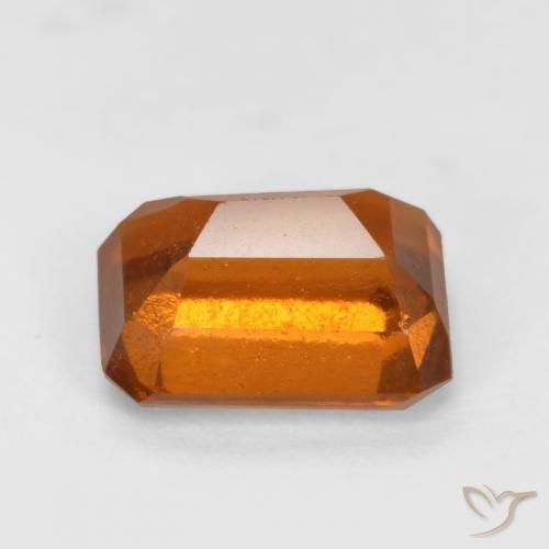 Granato hessonite Arancione scuro naturale da 1.40 ct, Ottagonale / Taglio smeraldo, VS-SI