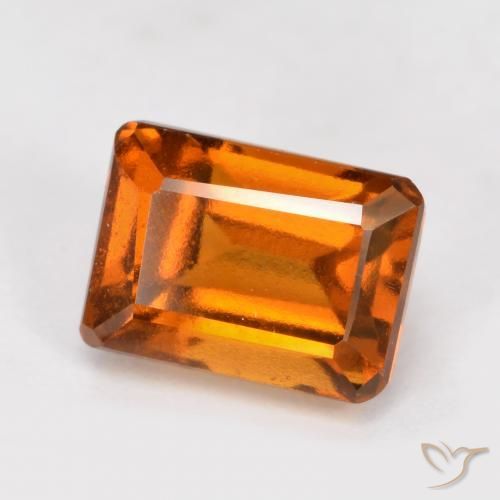 Granato hessonite Arancione scuro naturale da 1.76 ct, Ottagonale / Taglio smeraldo, VVS-VS